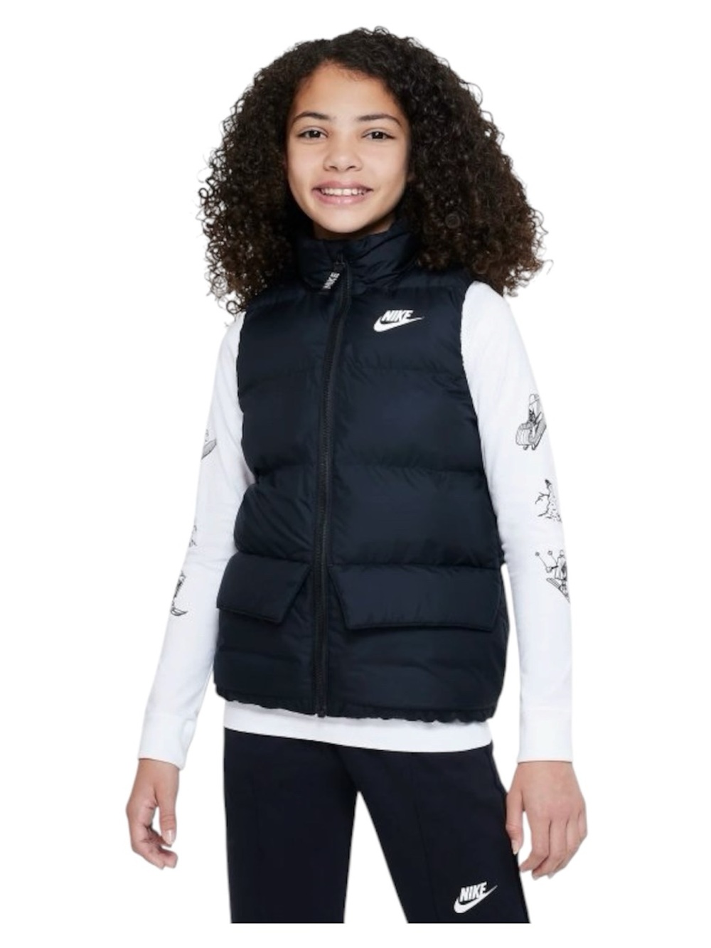 Kids Nike Black Puffer Vest size Small